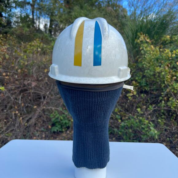 Vintage Ma Bell Telephone Lineman Hard Hat Helmet Hat Winter Rib Knit Lining - Picture 3 of 15